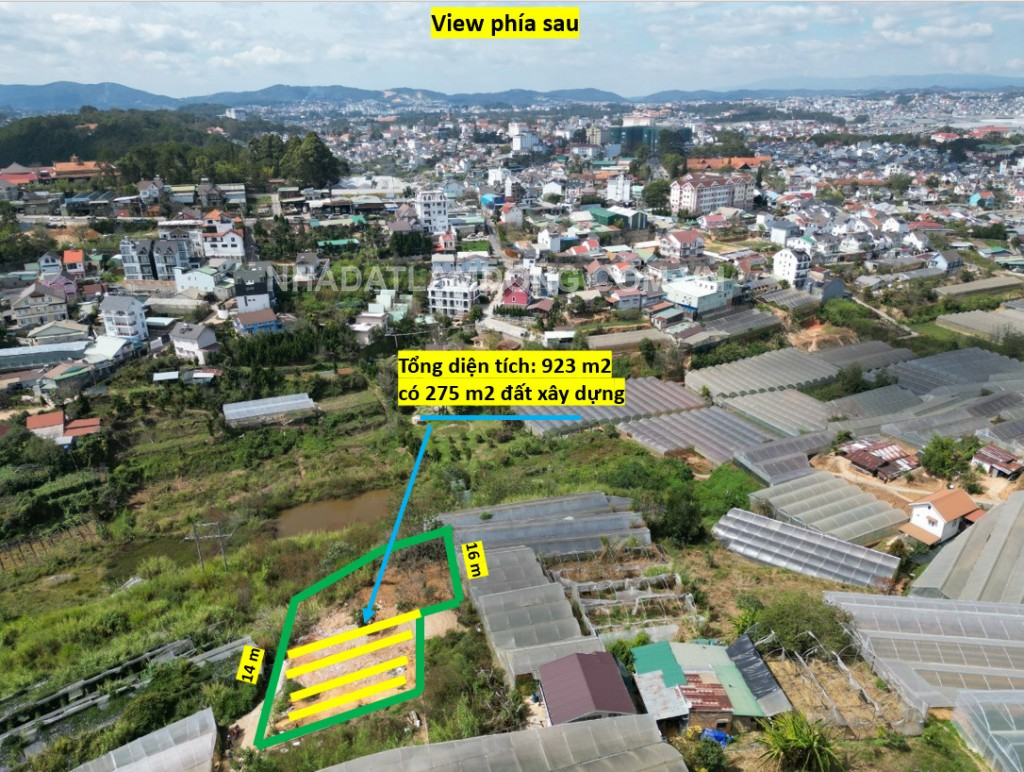 Bán đất Nam Hồ, phường 1, TP Đà Lạt.